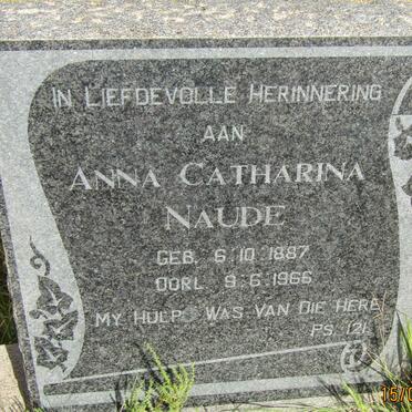 NAUDE Anna Catharina 1887-1966
