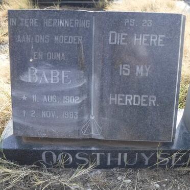 OOSTHUYSEN Babe 1902-1983