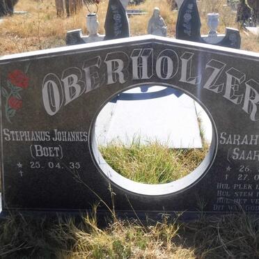 OBERHOLZER Stephanus Johannes 1935- &amp; Sarah Susanna 1937-1987