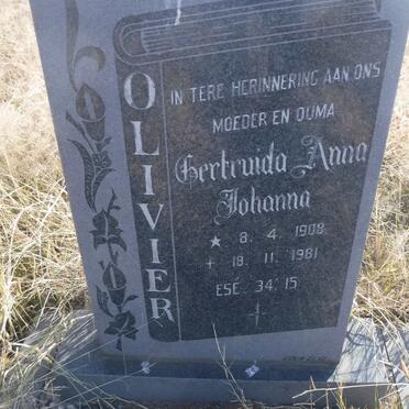 OLIVIER Gertruida Anna Johanna 1908-1981