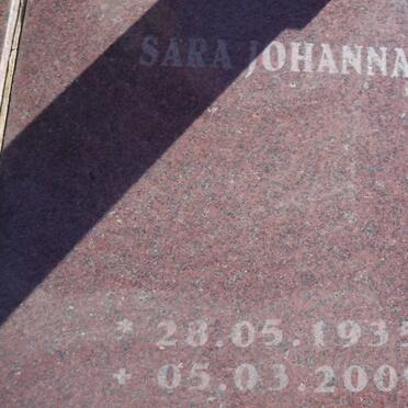 OOSTHUIZEN Sara Johanna 1935-2009 