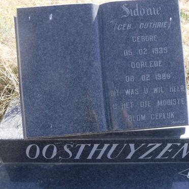 OOSTHUIZEN Sidonie nee GUTHRIE 1939-1986
