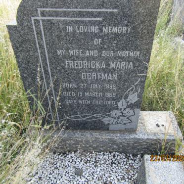 OCHTMAN Fredricka Maria 1899-1959