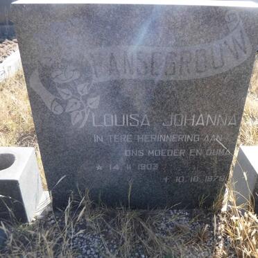 PANSEGROUW Louisa Johanna 1903-1978