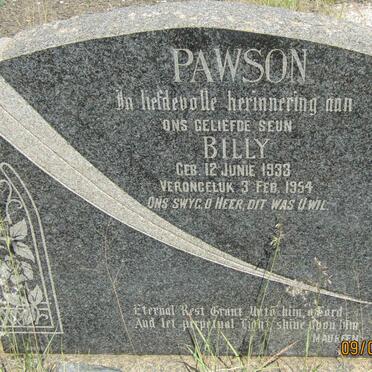 PAWSON Billy 1933-1954