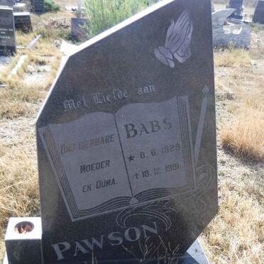 PAWSON Babs 1929-1991