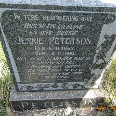 PETERSON Jennie 1953-1960