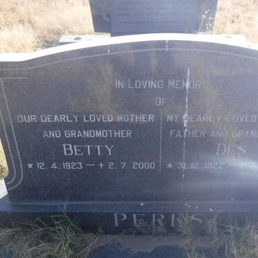 PERKS Des 1922 1980 &amp; Betty 1923-2000