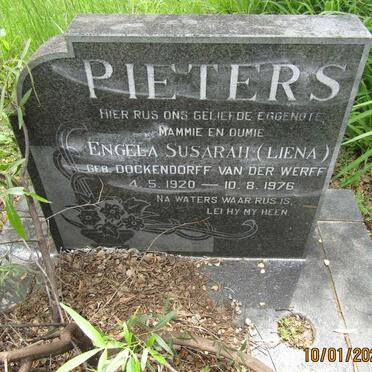 PIETERS Engela Susarah nee DOCKENDORFF VAN DER WERFF 1920-1976