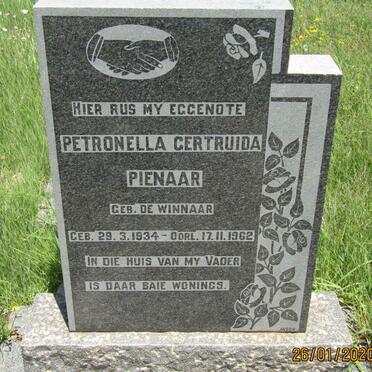 PIENAAR Petronella Gertruida nee de WINNAAR 1934-1962