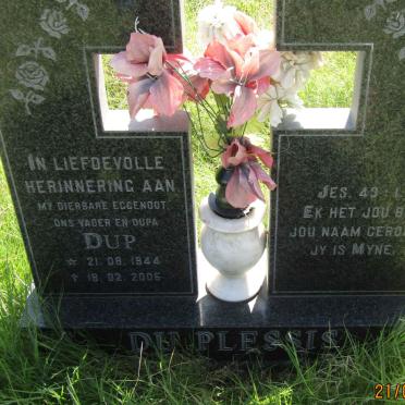PLESSIS Dup, du 1944-2005