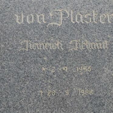 PLASTER Heinrich Helmud, von 1955-1988