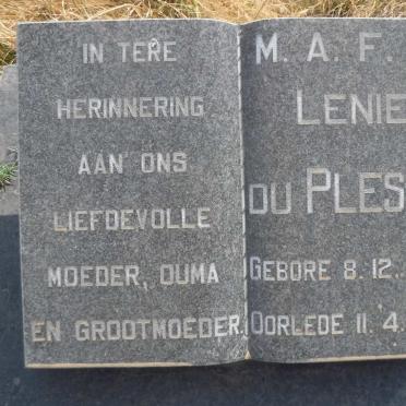 PLESSIS M.A.F.C., du 1909-1984
