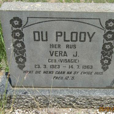 PLOOY Vera J. nee  VISAGIE 1923-1963
