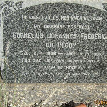 PLOOY Cornelius Johannes Frederick, du 1905-1957