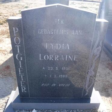 POTGIETER Lydia Lorraine 1951-1986