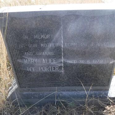 PORTER Mary Alice Ivy 1889-1979