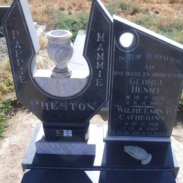 PRESTON George Henry 1926-1987 &amp; Wilhelmina Catharina 1931-1987