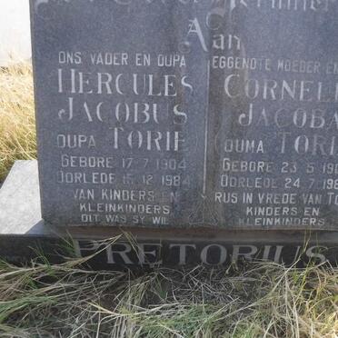 PRETORIUS Hercules Jacobus 1904-1984 &amp; Cornelia Jacoba 1905-1982