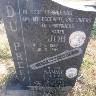PREEZ Job, du 1923-1999 &amp; Sannie 1923-1998
