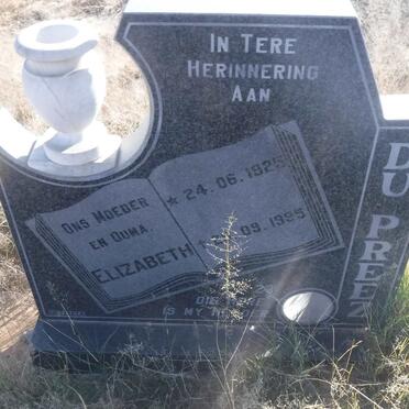 PREEZ Elizabeth, du 1925-1995