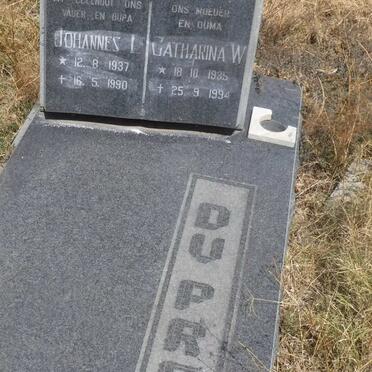 PREEZ Johannes L., du 1937-1990 &amp; Catharina W. 1935-1994