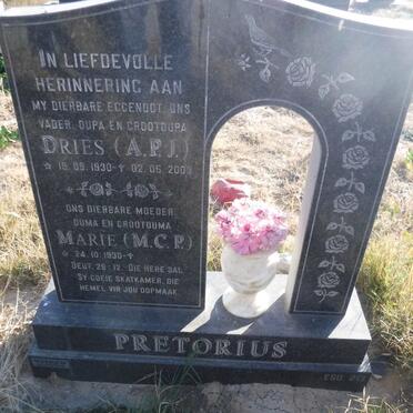 PRETORIUS A.P.J. 1930-2003 &amp; M.C.P. 1930-