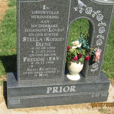 PRIOR F.S.V. 1946- &amp; Stella Irene 1950-2014