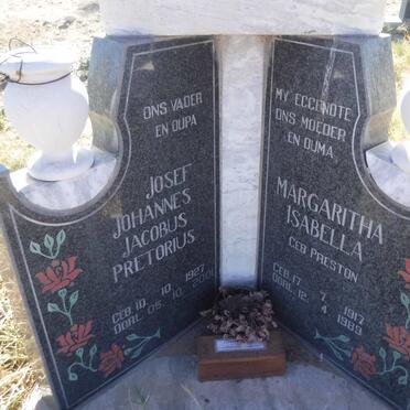 PRETORIUS Josef Johannes Jacobus 1927-2001 &amp; Margaritha Isabella PRESTON 1917-1989 :: ? Sarie