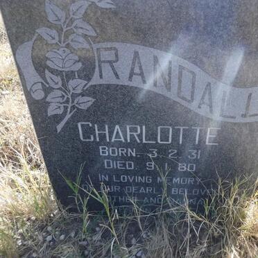 RANDALL Charlotte 1931-1980