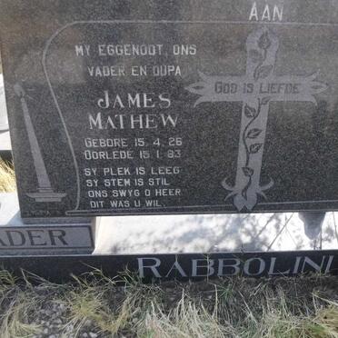 RABBOLINI James Mathew 1926-1983