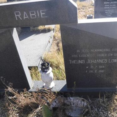 RABIE Theunis Johannes Lowies 1914-1981