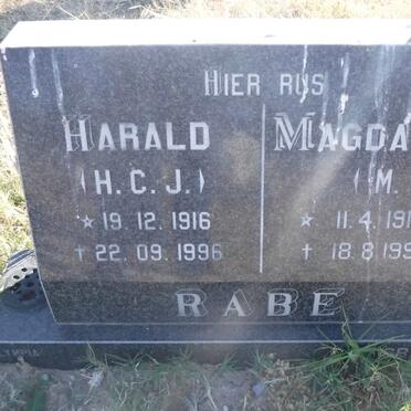 RABE H.C.J. 1916-1996 &amp; M. 1917-1999