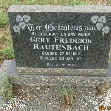 RAUTENBACH Gert Frederik 1912-1971