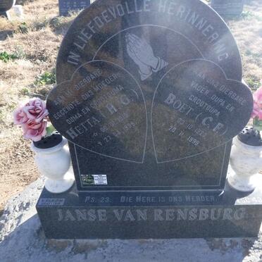 RENSBURG C.F., Janse van 1923-1999 &amp; H.G. 1919-1999