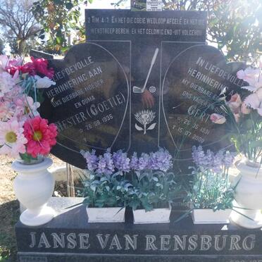RENSBURG Gert, Janse van 1931-2000 &amp; Hester 1935-