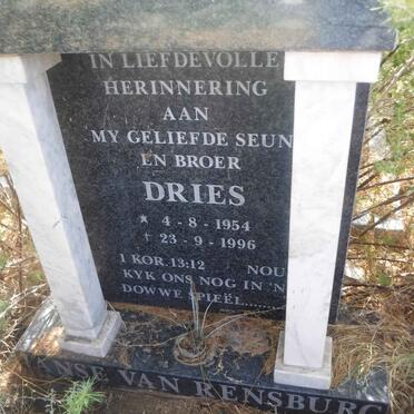 RENSBURG Dries, Janse van 1954-1996