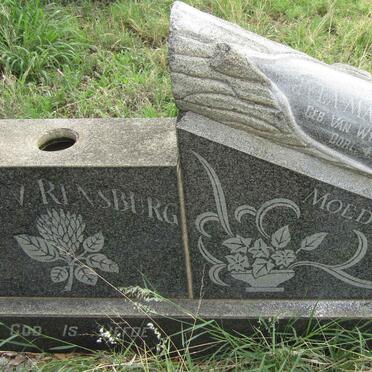 RENSBURG Alwyn Christoffel, Janse v. 1908-1975 &amp; Hyla Margaretha VAN WYK 1906-1968