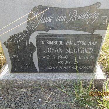 RENSBURG Johan Siegfried, Janse van 1940-1959