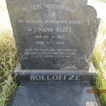 ROELOFFZE Wynand Sarel 1927-1958
