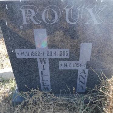 ROUX Willem 1952-1995 &amp; Anna 1954-