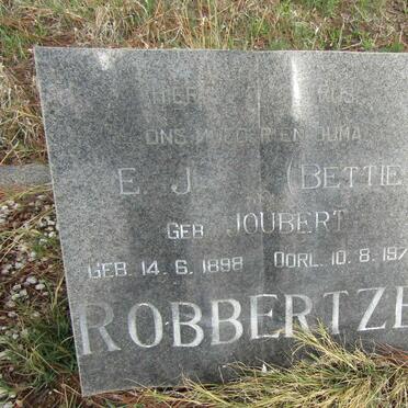 ROBBERTZE E.J. nee JOUBERT 1898-1974