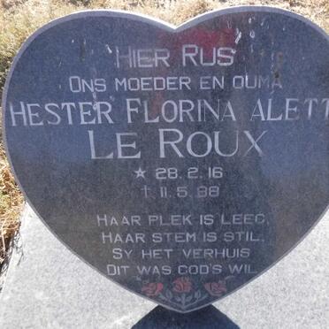 ROUX Hester Florina Aletta, le 1916-1988