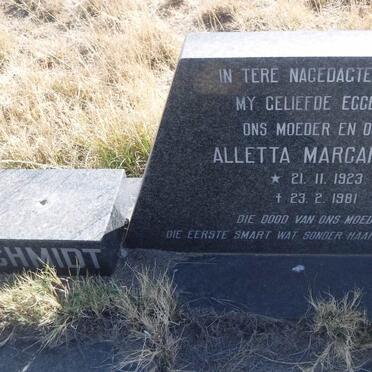 SCHMIDT Alletta Margarette 1923-1981