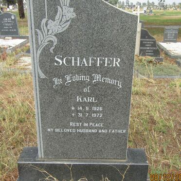 SCHAFFER Karl 1926-1972