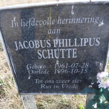 SCHUTTE Jacobus Phillipus 1961-1996