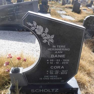 SCHOLTZ Banie 1924-2010 &amp; Cora 1927-2012
