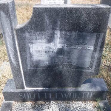 SHUTTLEWORTH Anne nee MARX 1922-1991