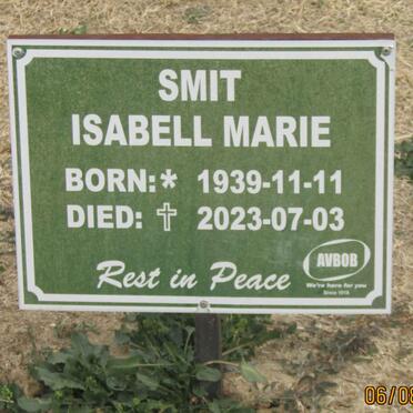 SMIT Isabel Marie 1939-2023
