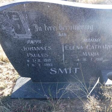 SMIT Johannes Paulus 1918-1993 &amp; Elena Catharina Maria 1918-
